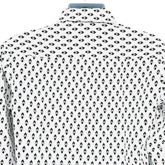 NWT Silver Stone Geo Collection Men's Shirt Large Modern Fit Button Down $149 - Picture 4 of 12